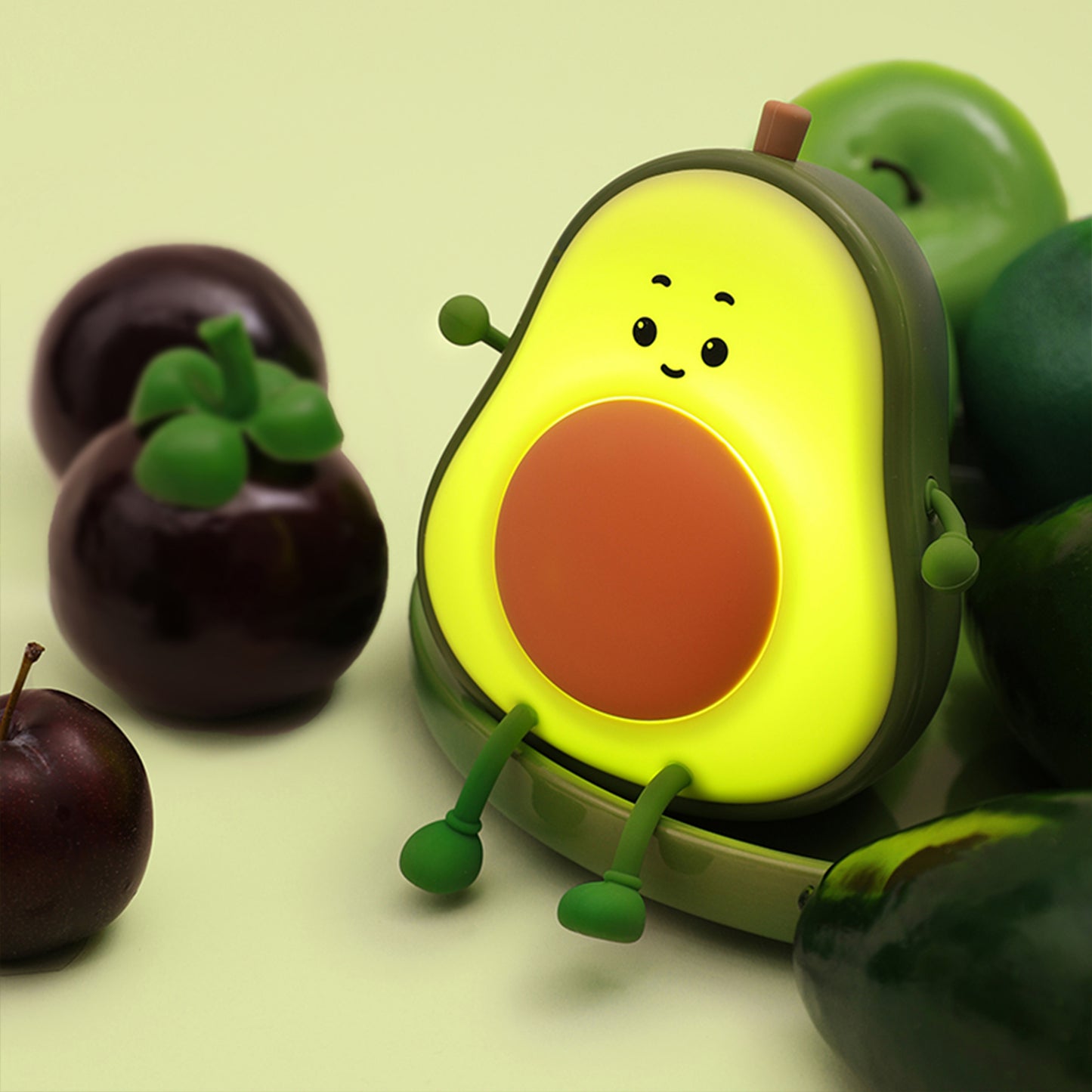 Avocado USB Charging Night Light - Ideal for Bedroom Bedside Sleep, Children, Postpartum Care & Infant Feeding, Eye-Protecting Lamp.