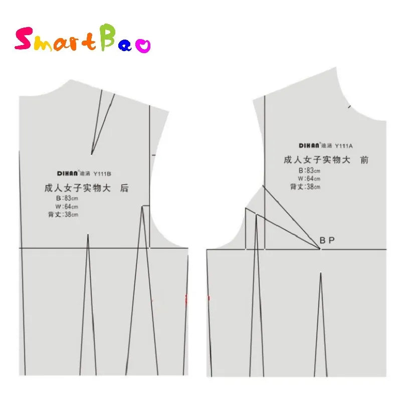 1:1 Fashion Tailors Ruler Women Basic Pattern Making Prototype Template School Rulers for Garment, Sewing, Clothing Design