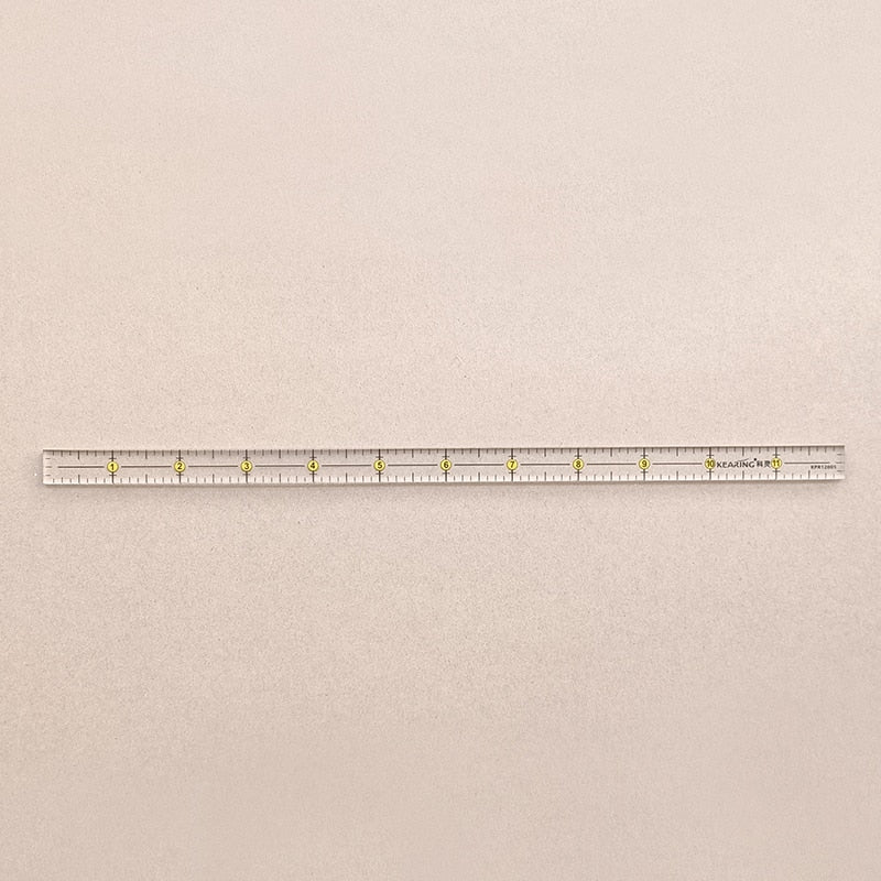 12-Inch Slim Acrylic Sewing Measuring Ruler Patchwork Ruler - Precision Tailoring Tool