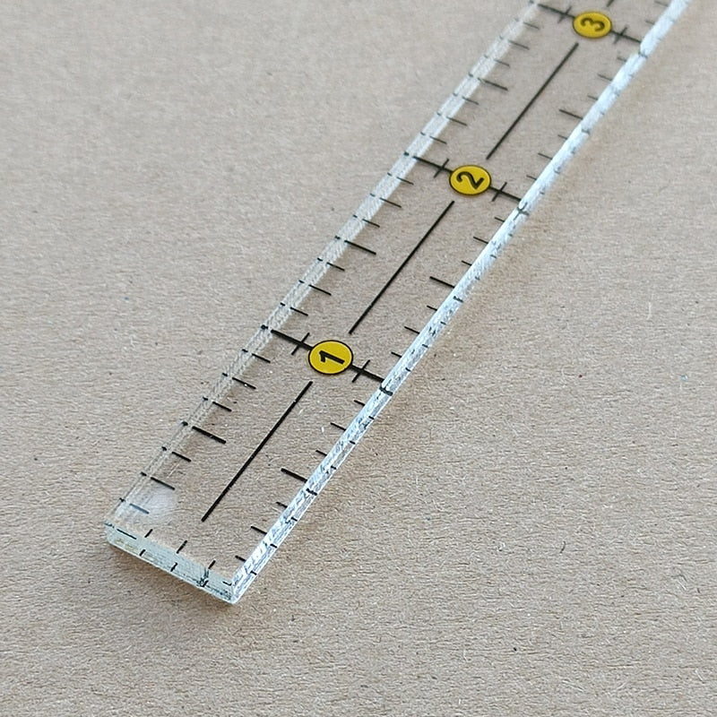 12-Inch Slim Acrylic Sewing Measuring Ruler Patchwork Ruler - Precision Tailoring Tool