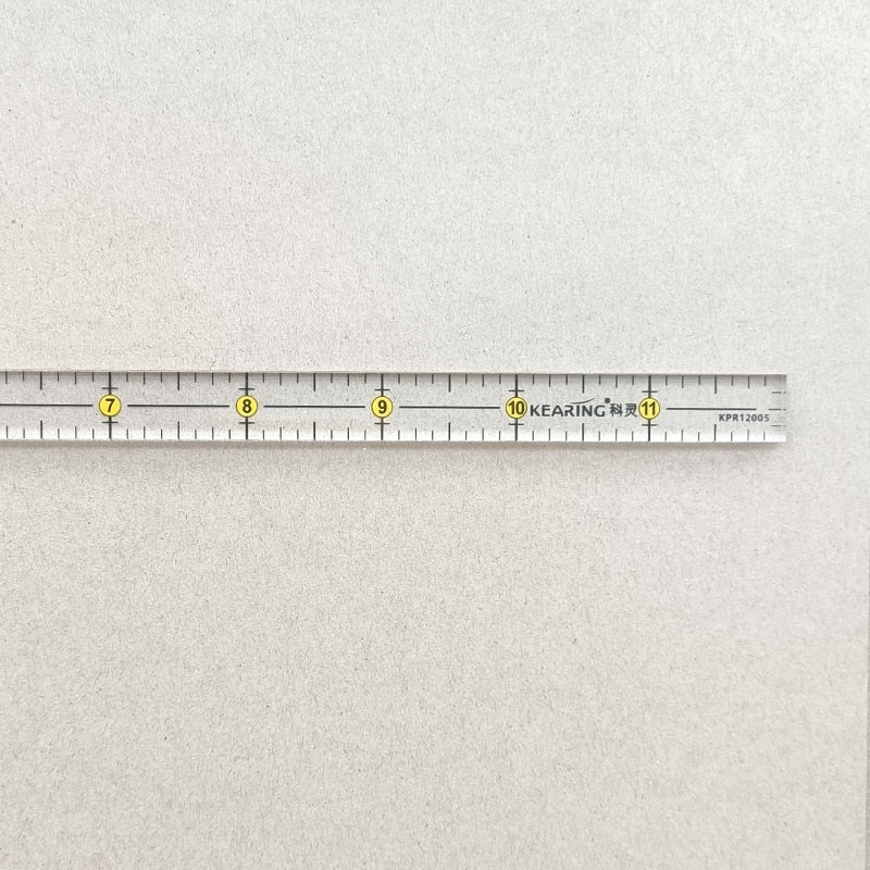 12-Inch Slim Acrylic Sewing Measuring Ruler Patchwork Ruler - Precision Tailoring Tool