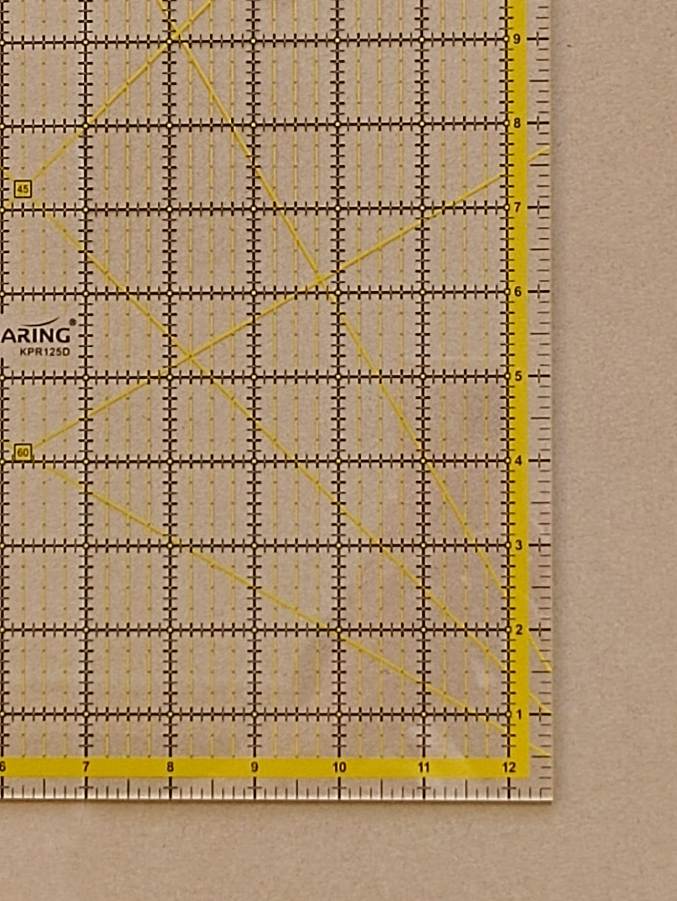 1pc 12.5 Inch Square Acrylic Patchwork Ruler