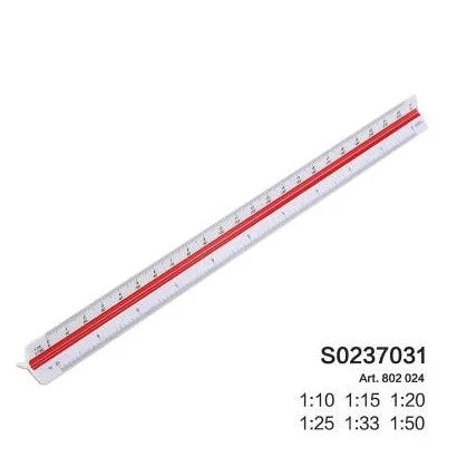 Clocore 30cm Triangular Scale Ruler Architectural Drawing Design Ruler Ideal for Architects, Engineers, School Home and Office Variety Scale  6 Sizes