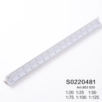 Clocore 30cm Triangular Scale Ruler Architectural Drawing Design Ruler Ideal for Architects, Engineers, School Home and Office Variety Scale  6 Sizes
