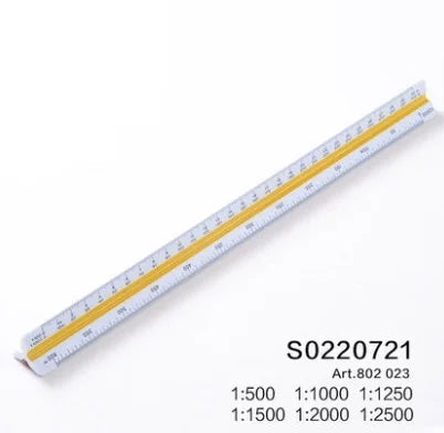 Clocore 30cm Triangular Scale Ruler Architectural Drawing Design Ruler Ideal for Architects, Engineers, School Home and Office Variety Scale  6 Sizes