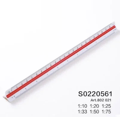 Clocore 30cm Triangular Scale Ruler Architectural Drawing Design Ruler Ideal for Architects, Engineers, School Home and Office Variety Scale  6 Sizes