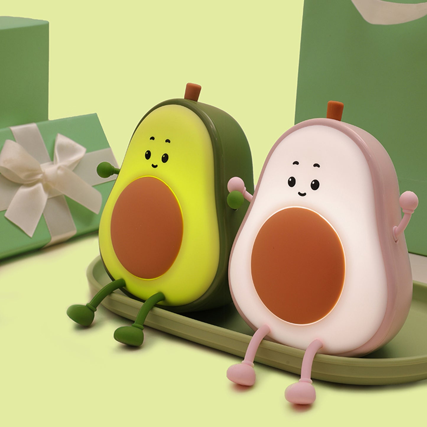 Avocado USB Charging Night Light - Ideal for Bedroom Bedside Sleep, Children, Postpartum Care & Infant Feeding, Eye-Protecting Lamp.