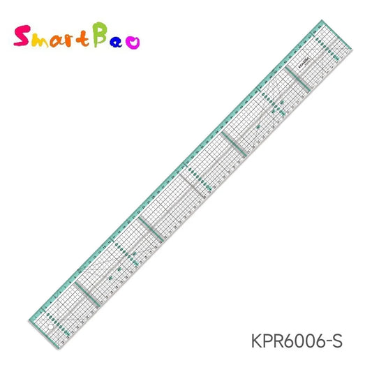 Clocore 60cm Acrylic Patchwork Ruler with Steel Edge and Anti - Slip Feature