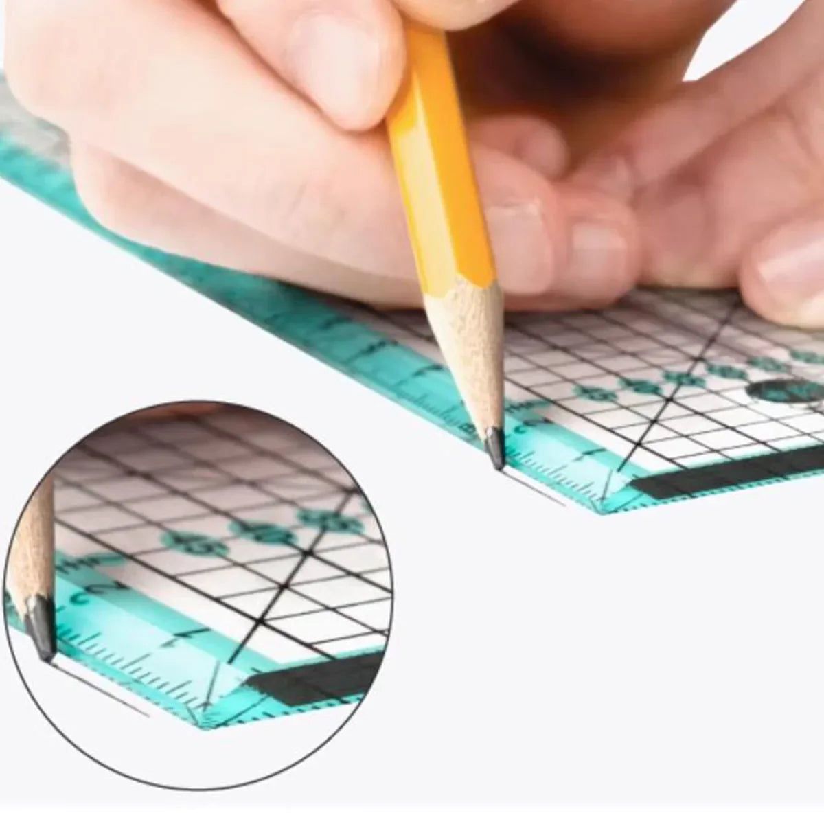 Clocore 60cm Acrylic Patchwork Ruler with Steel Edge and Anti - Slip Feature