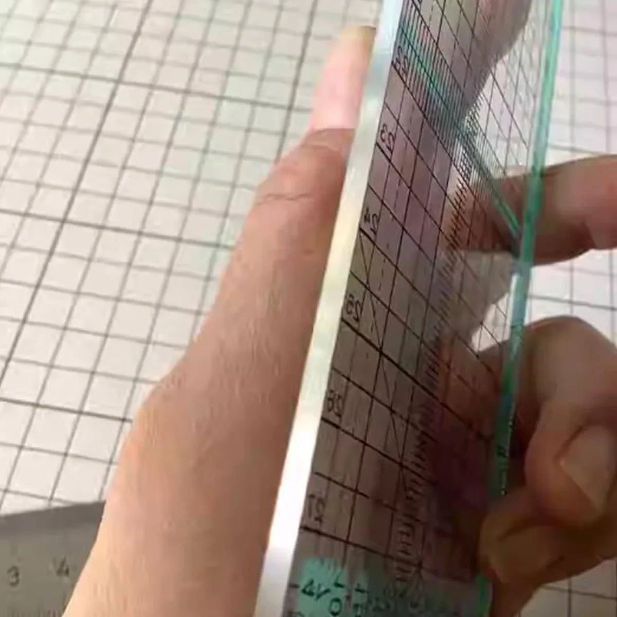 Clocore 60cm Acrylic Patchwork Ruler with Steel Edge and Anti - Slip Feature