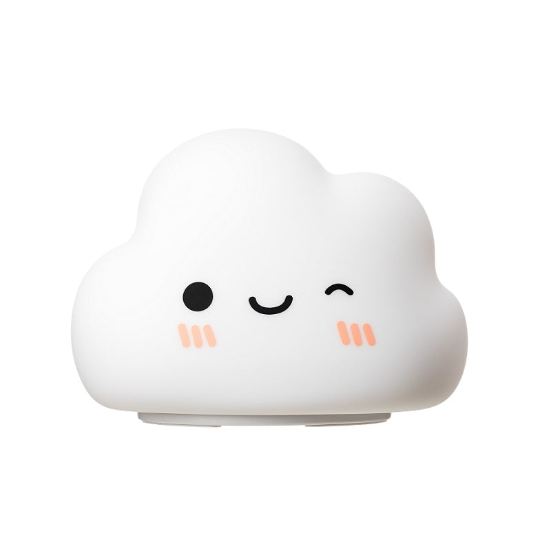 1pcs Cute Cloud Silicone LED Night Light for Bedside, Atmosphere Lamp, Baby Sleep Companion, Nursing Nightlight, Soothing Warm Glow, Easy Operation