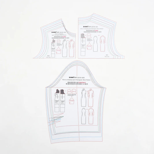 Clocore Cheongsam Long-sleeved Style, Sleeve Transformation Template,  Transparent Plastic. CS101-S3