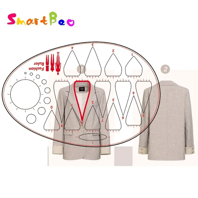 Clothing Neckline Curve Ruler Fashion Women Neckline Template Ruler Female Draw Collar Ruler T Shirt Creative Curves