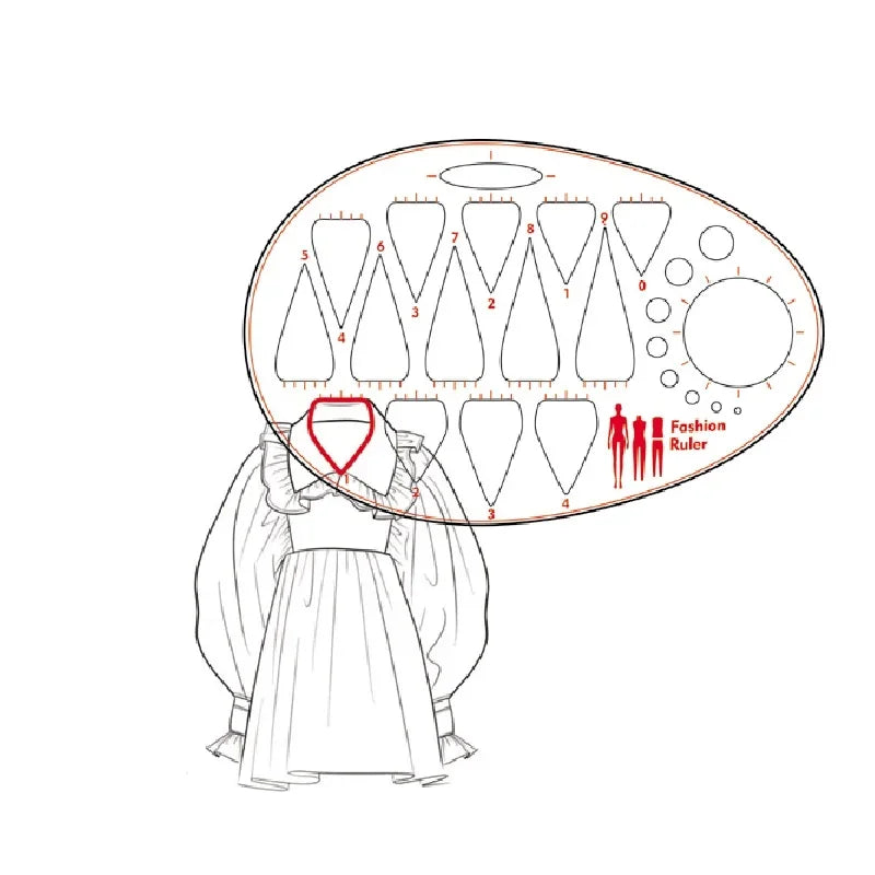 Clothing Neckline Curve Ruler Fashion Women Neckline Template Ruler Female Draw Collar Ruler T Shirt Creative Curves