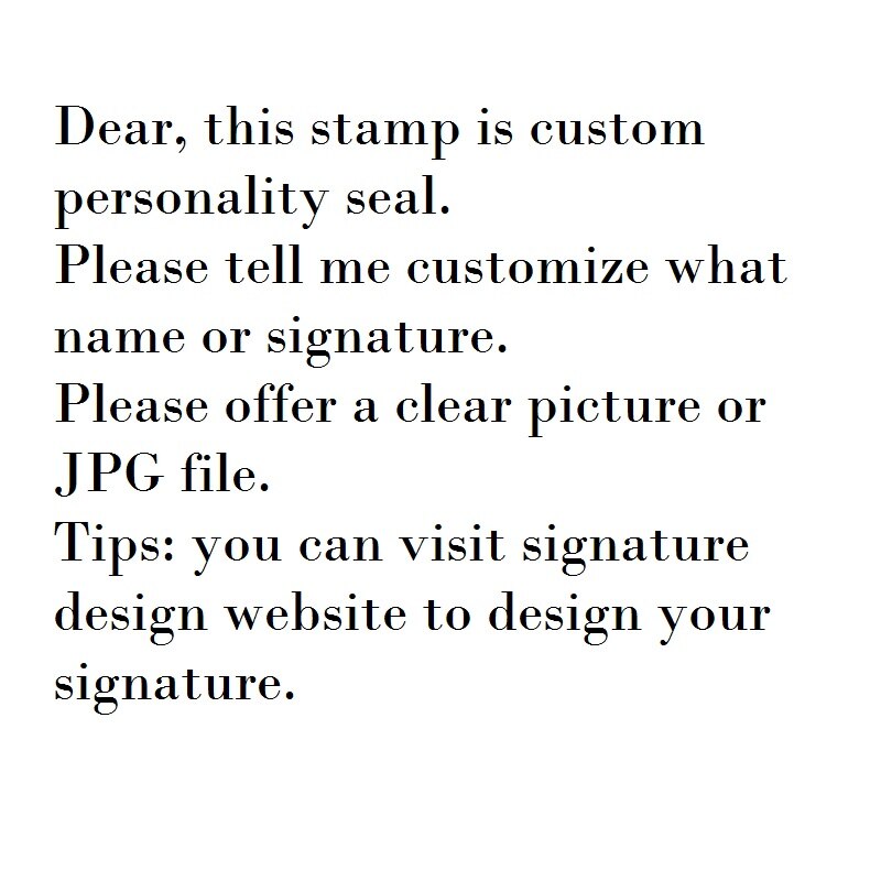 Extra Fee- Custom Name Stamp Business Handwriting Signature Seal