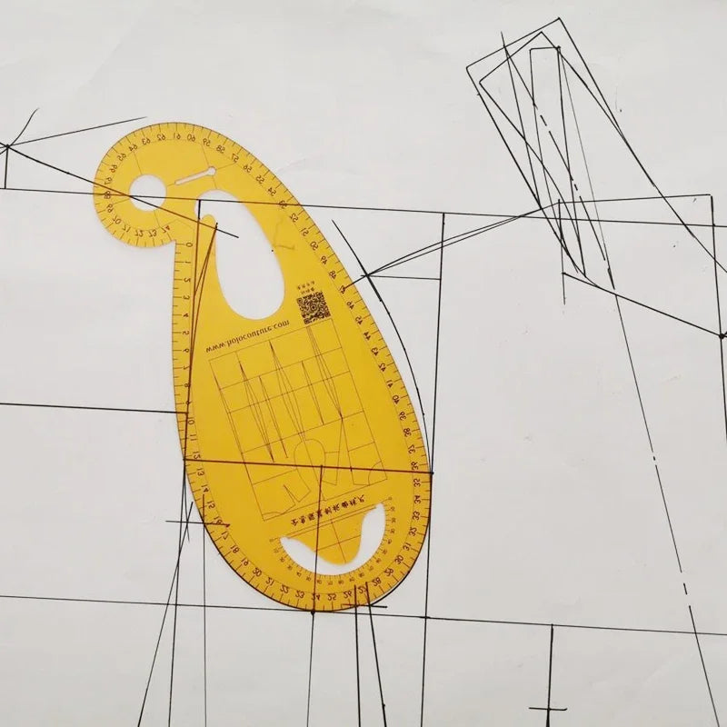 Guide Ruler to Pattern Making Fashion Design Ruler Clothing Curve Armhole Ruler