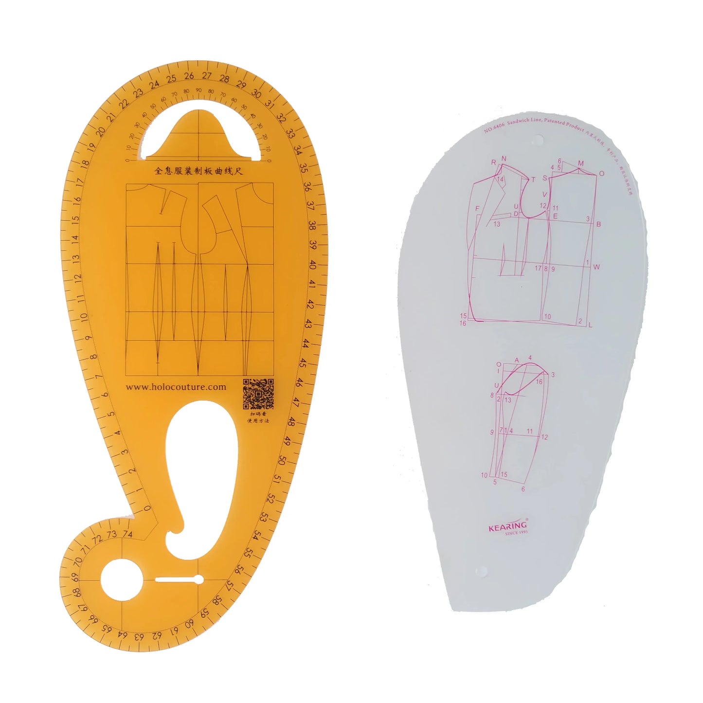 Guide Ruler to Pattern Making Fashion Design Ruler Clothing Curve Armhole Ruler