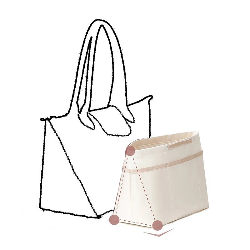 Large and small inner bag, long handle storage inner bag, nylon inner bag BIB-LC