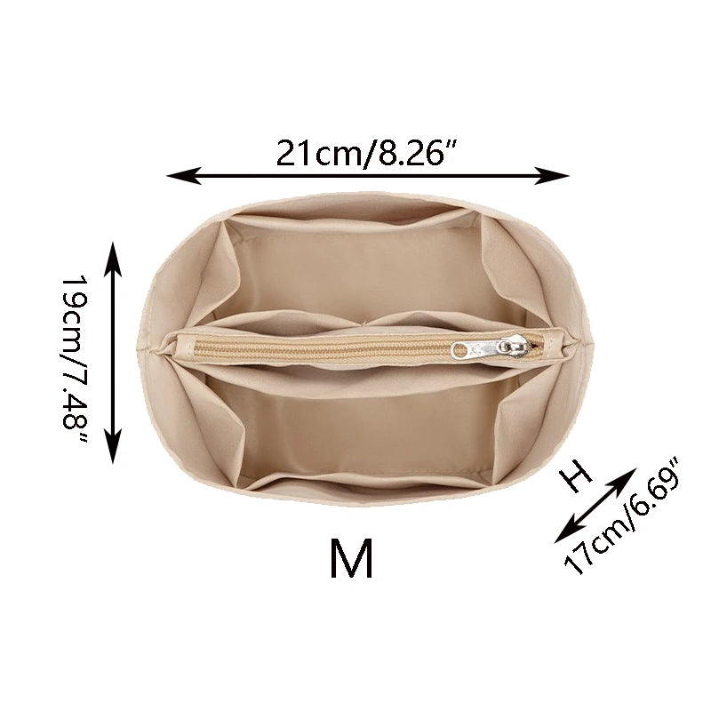 Luxury Handbag Organizer Insert Bucket Bag: Stylish and Functional Bag Organizer Rice Coffee