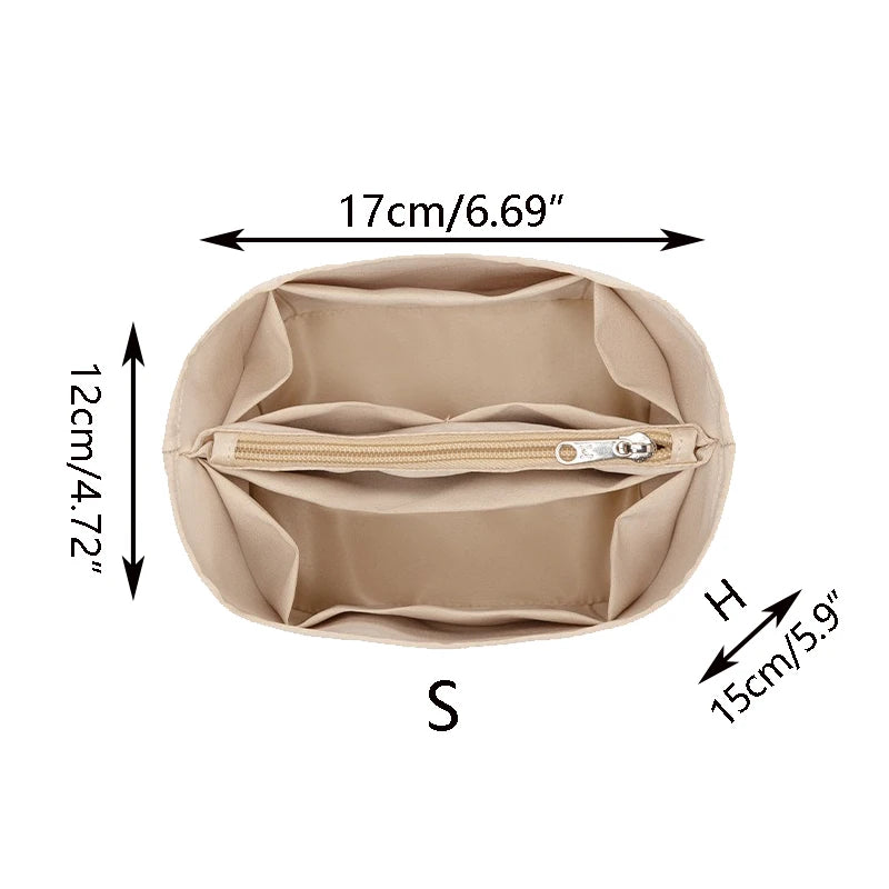 Luxury Handbag Organizer Insert Bucket Bag: Stylish and Functional Bag Organizer Rice Coffee
