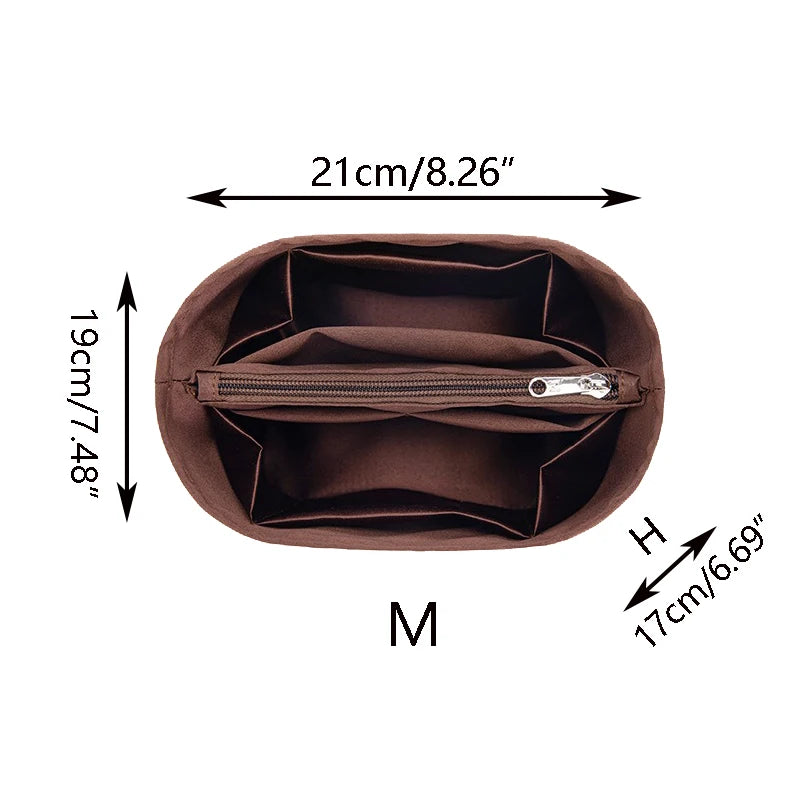 Luxury Handbag Organizer Insert Bucket Bag: Stylish and Functional Bag Organizer Rice Coffee