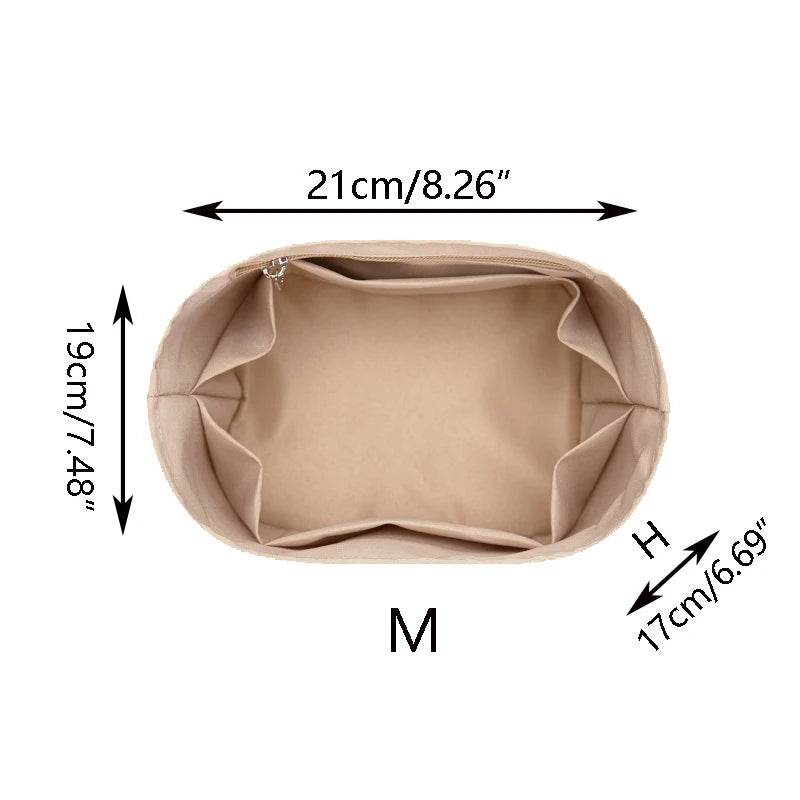 Luxury Handbag Organizer Insert Bucket Bag: Stylish and Functional Bag Organizer Rice Coffee