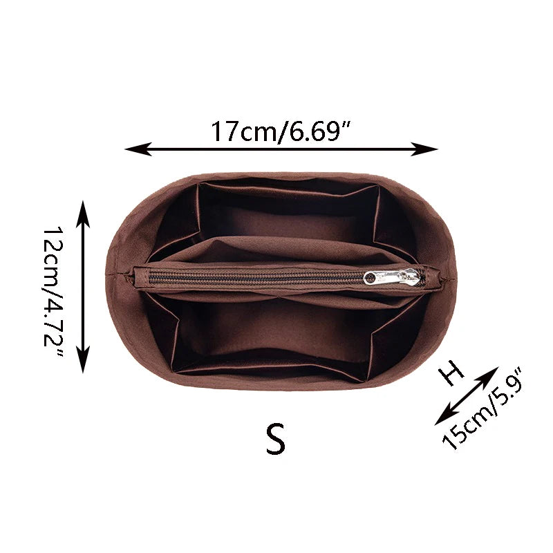 Luxury Handbag Organizer Insert Bucket Bag: Stylish and Functional Bag Organizer Rice Coffee