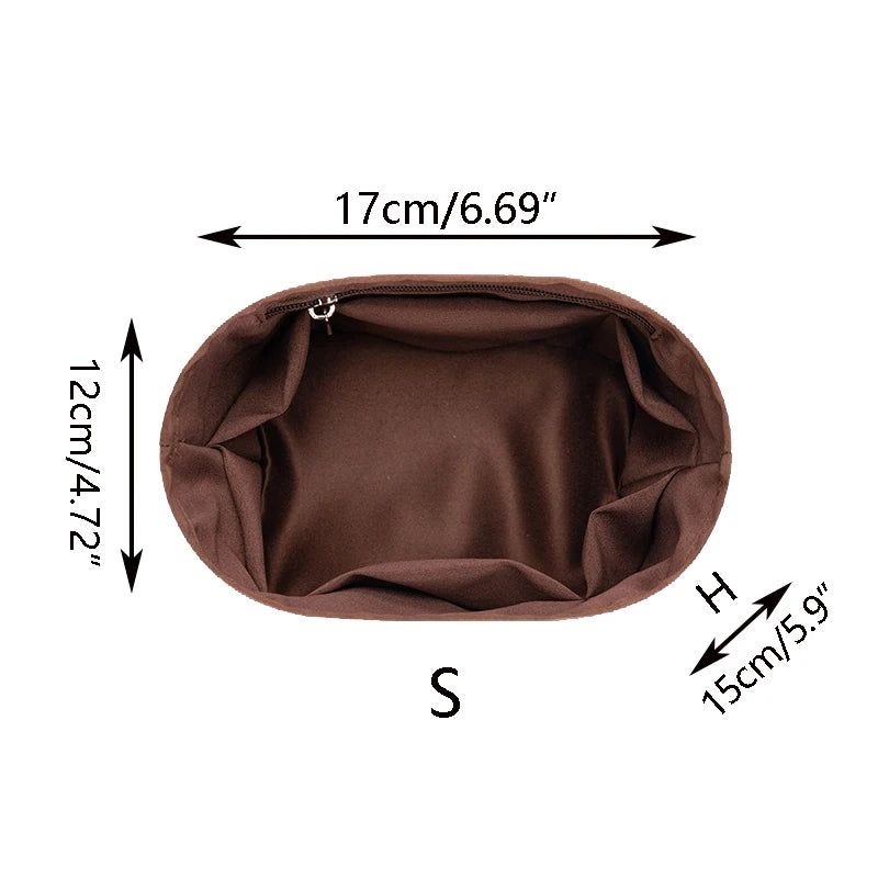 Luxury Handbag Organizer Insert Bucket Bag: Stylish and Functional Bag Organizer Rice Coffee