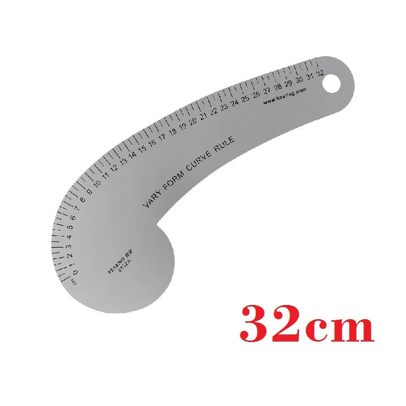 Clocore 4-Piece Metal French Curve Ruler Set for Fashion Tailoring – Multi-Size 32/48/60/61cm Precision Durable Pattern Making & Garment Design Tools