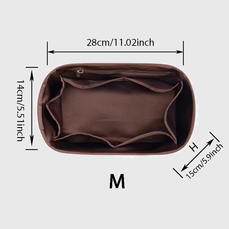 Nylon Bag, Inner Liner, Large, Medium, Small Inner Pockets, Sorting, Separation, Storage Lining Cosmetic Cases