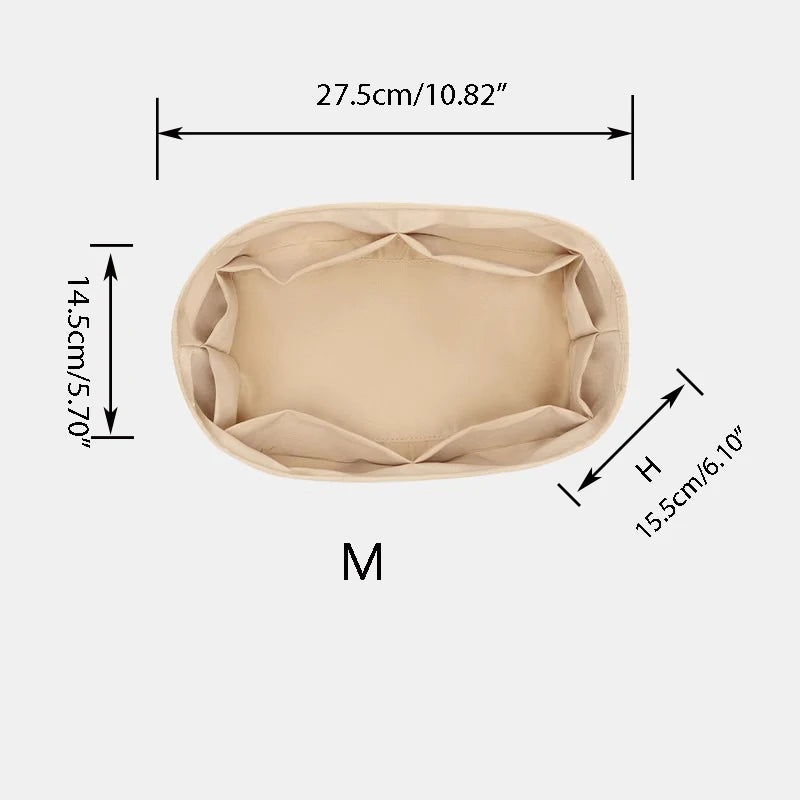 Nylon Bag, Inner Liner, Large, Medium, Small Inner Pockets, Sorting, Separation, Storage Lining Cosmetic Cases