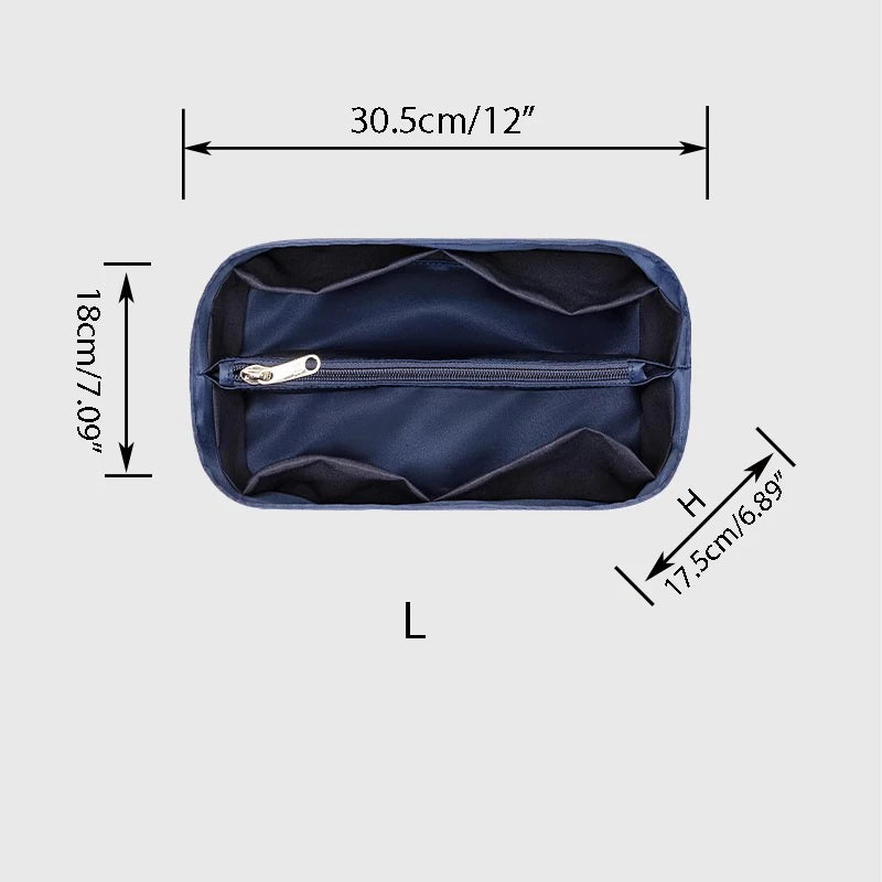 Nylon Bag, Inner Liner, Large, Medium, Small Inner Pockets, Sorting, Separation, Storage Lining Cosmetic Cases