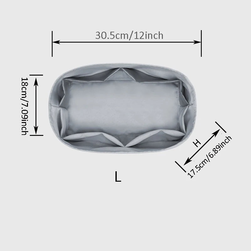 Nylon Bag, Inner Liner, Large, Medium, Small Inner Pockets, Sorting, Separation, Storage Lining Cosmetic Cases