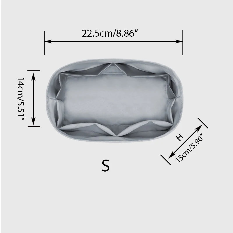 Nylon Bag, Inner Liner, Large, Medium, Small Inner Pockets, Sorting, Separation, Storage Lining Cosmetic Cases