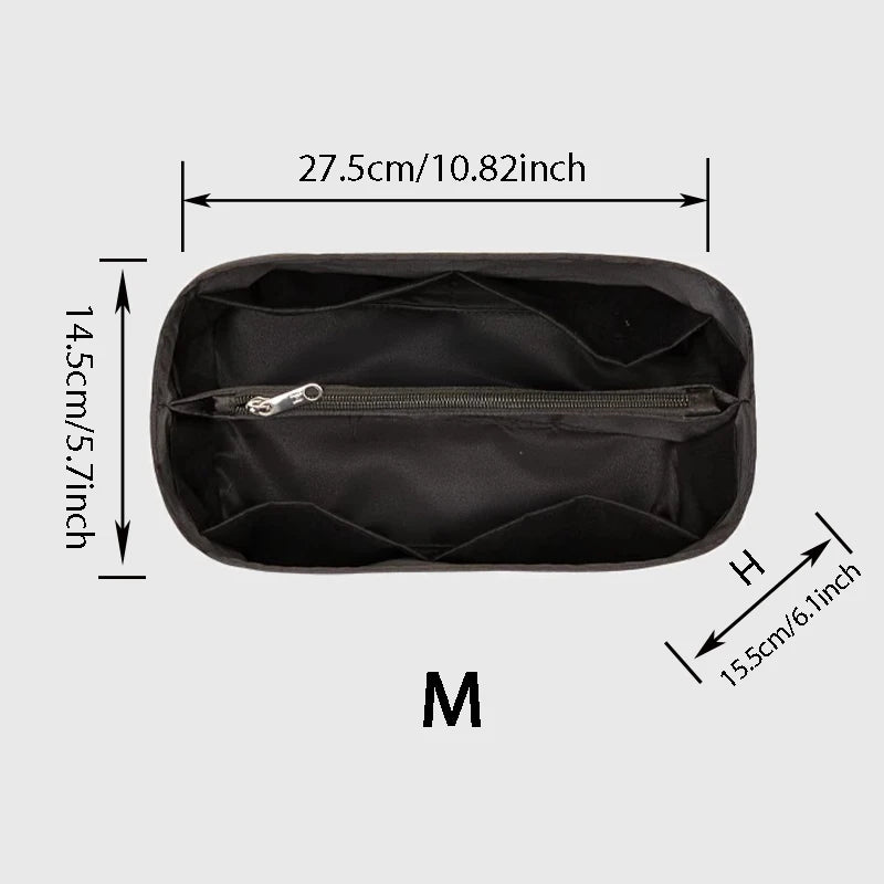 Nylon Bag, Inner Liner, Large, Medium, Small Inner Pockets, Sorting, Separation, Storage Lining Cosmetic Cases