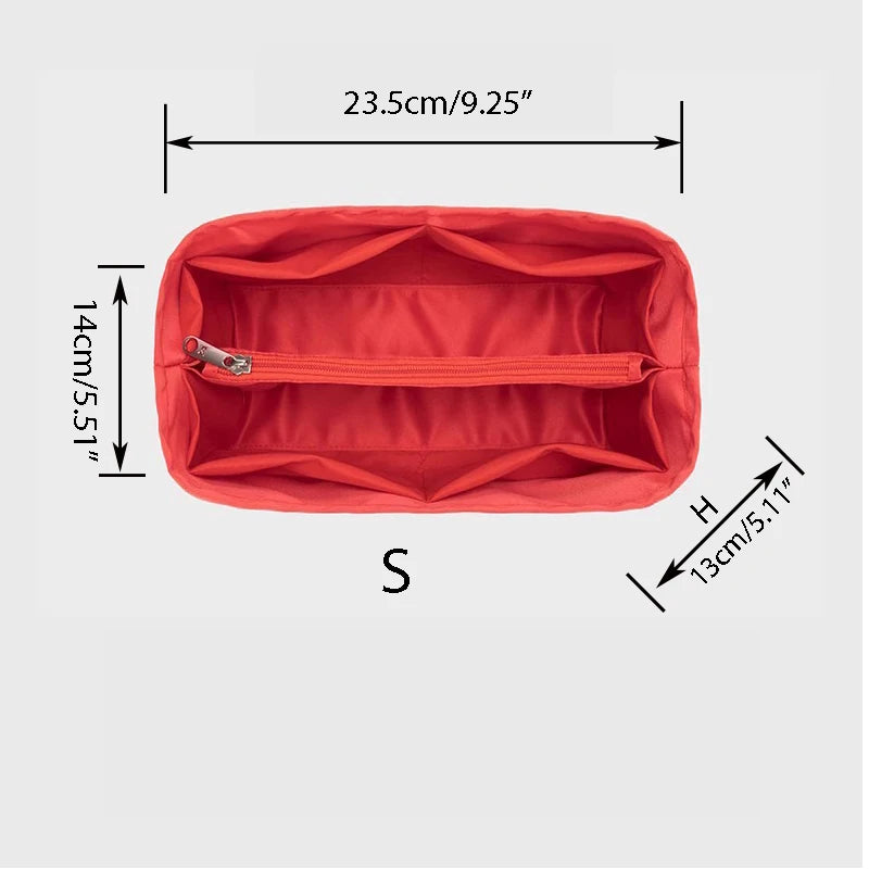 Nylon Bag, Inner Liner, Large, Medium, Small Inner Pockets, Sorting, Separation, Storage Lining Cosmetic Cases