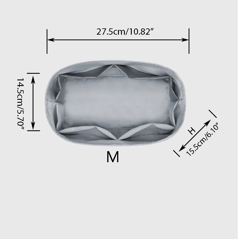 Nylon Bag, Inner Liner, Large, Medium, Small Inner Pockets, Sorting, Separation, Storage Lining Cosmetic Cases