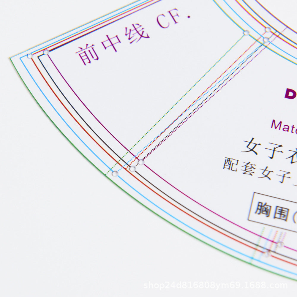 Y101-C, Women's Collar with Multiple Sizes Combined in A Basic Type, Japanese Bunka-style Clothing Prototype.
