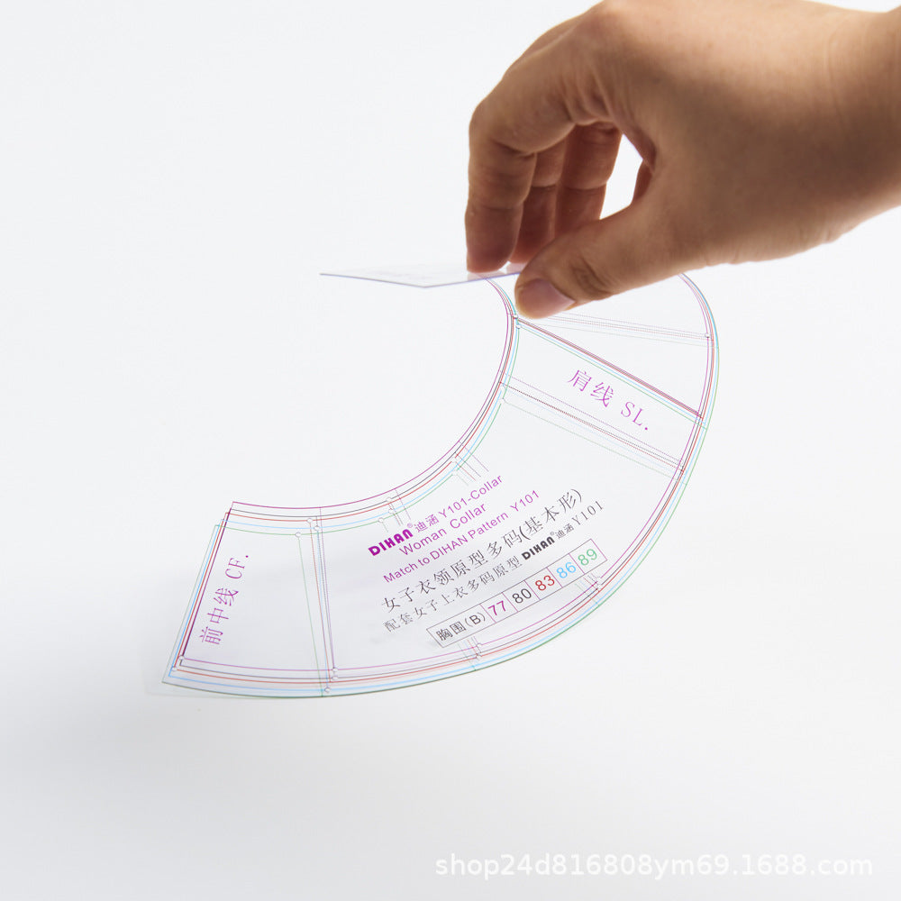 Y101-C, Women's Collar with Multiple Sizes Combined in A Basic Type, Japanese Bunka-style Clothing Prototype.