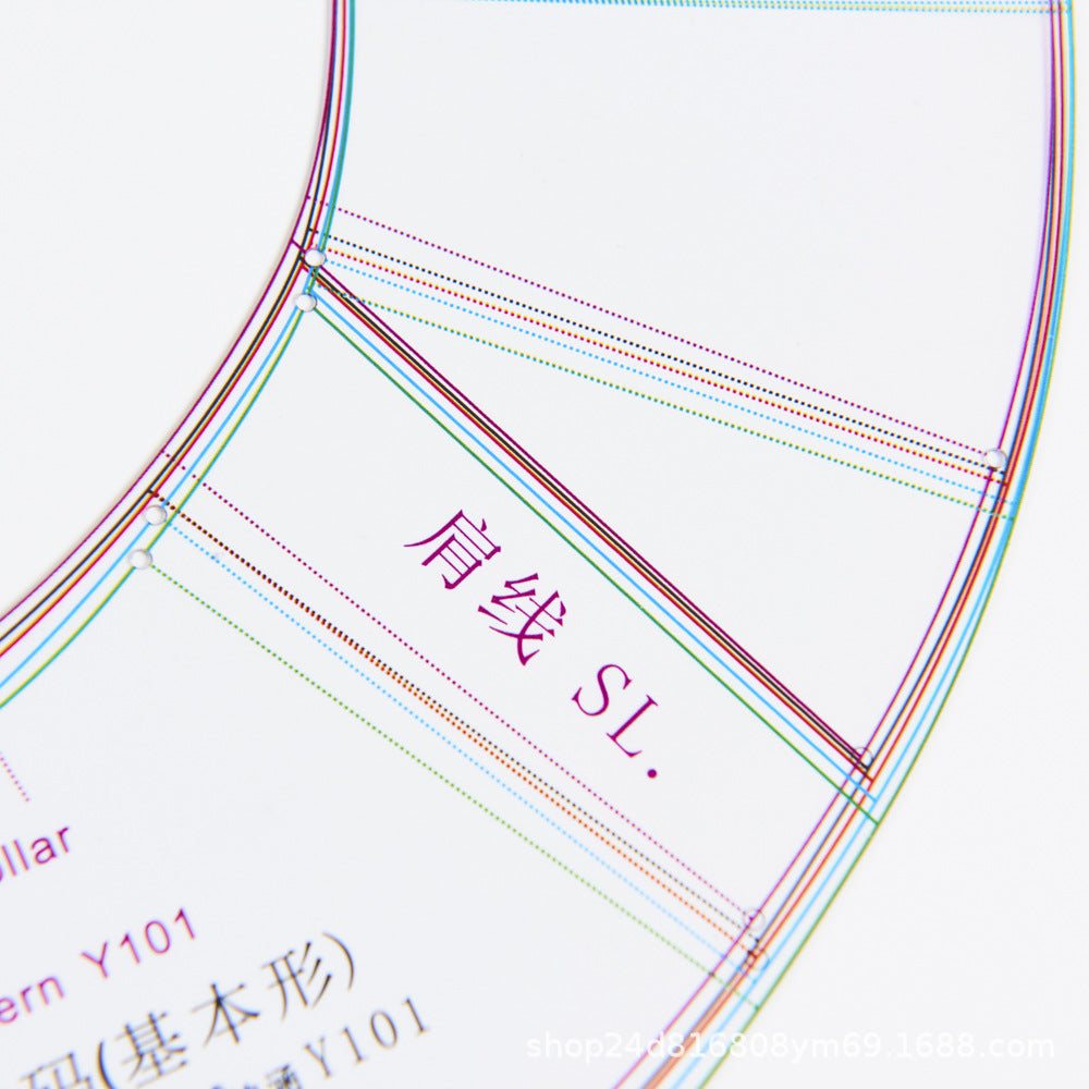 Y101-C, Women's Collar with Multiple Sizes Combined in A Basic Type, Japanese Bunka-style Clothing Prototype.