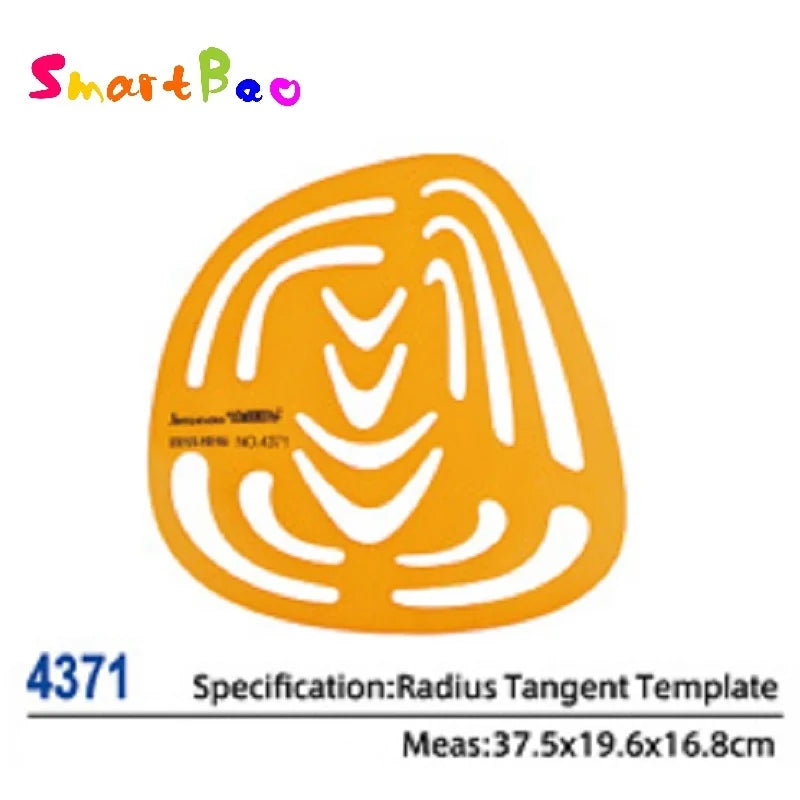 Clocore Plastic Drawing Template Ruler Kit Building Geometric Drawing Ruler for Drafting Illustrations Architecture Wholesale