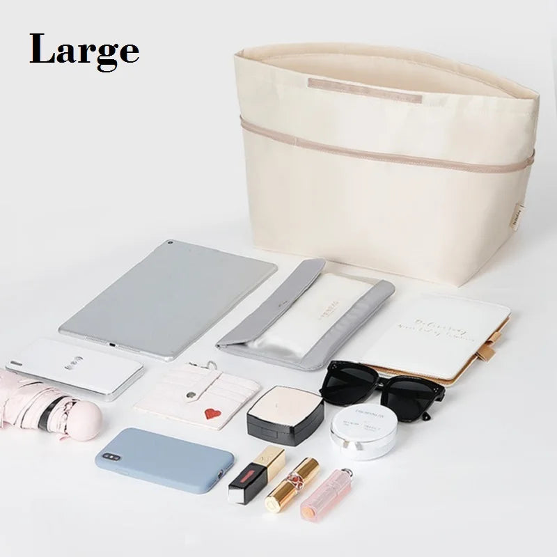 Purse Organizer Insert for Handbags – Lightweight Nylon Tote Bag Organizer for Longchamp Le Pliage (Large/Medium/Small), Non-Slip, Odorless, Washable, Custom Fit, Multi-Pocket Storage