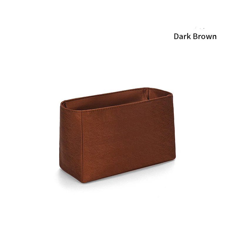 Premium Insert Organizer - Luxury Twill Satin Makeup Pouch & Storage Bag, Multi-Purpose Handbag Organizer with Structure Support & Lining Protector for Purse, Tote, Designer Bags