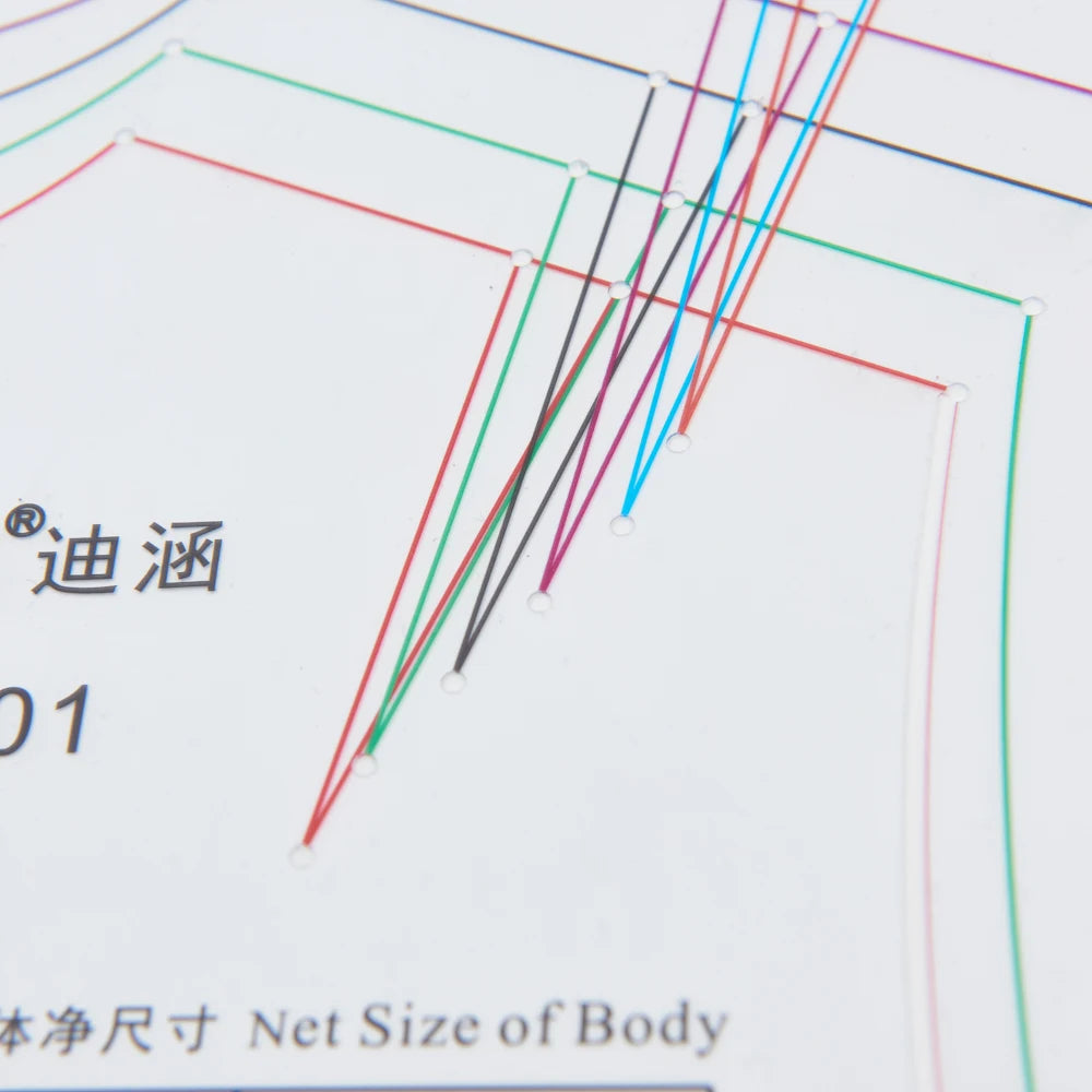 Clocore Sewing Pattern of Cheongsam Transparent Plastic Basic Paper Pattern of Qipao with Multi-sizes in One Set Designer Chinese Cheongsam