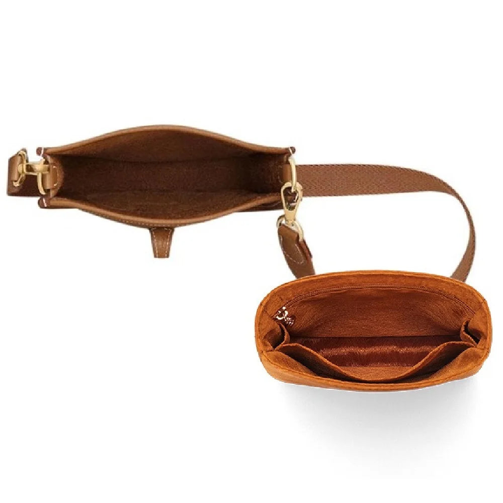 Premium Insert Organizer - Luxury Twill Satin Makeup Pouch & Storage Bag, Multi-Purpose Handbag Organizer with Structure Support & Lining Protector for Purse, Tote, Designer Bags