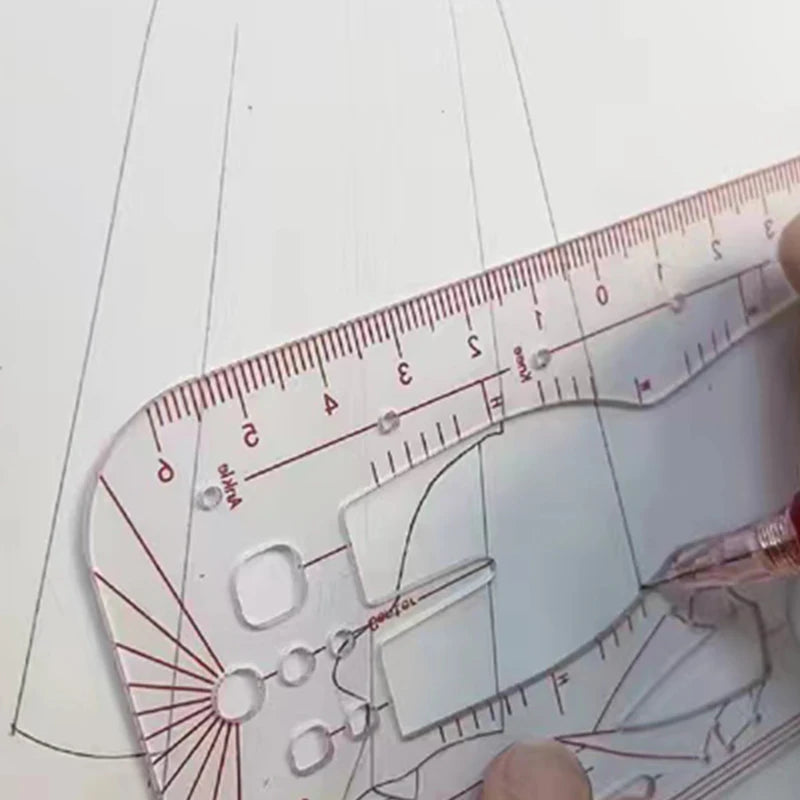 Clocore Fashion Design Croquis Template - Fashion Illustration Ruler for Beginners, Perfect for Clothing Drafting & Hand Drawing