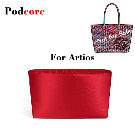 Luxury Acetate Bag Insert Organiser for Goyard Artios- Eco-Friendly Handbag Insert - Silk-Feel Liner for Designer Handbags
