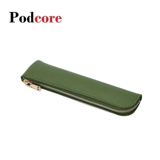 Slim PU Leather Pencil Case Cosmetic Brush Bag| Versatile & Stylish | Multiple Colors Available