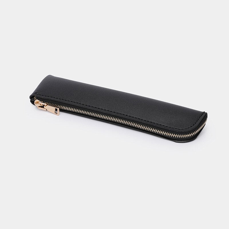 Slim PU Leather Pencil Case Cosmetic Brush Bag| Versatile & Stylish | Multiple Colors Available