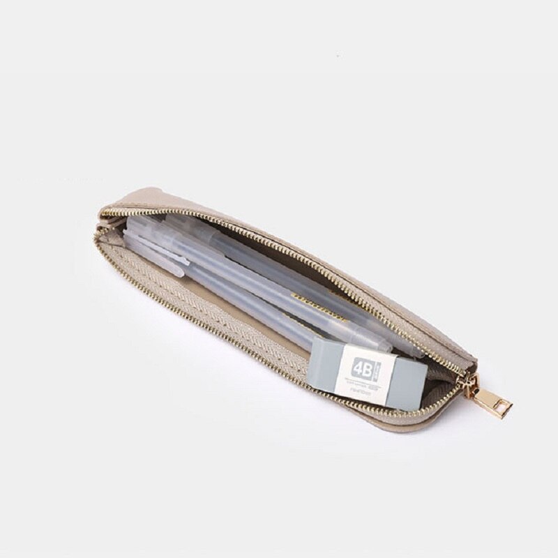 Slim PU Leather Pencil Case Cosmetic Brush Bag| Versatile & Stylish | Multiple Colors Available